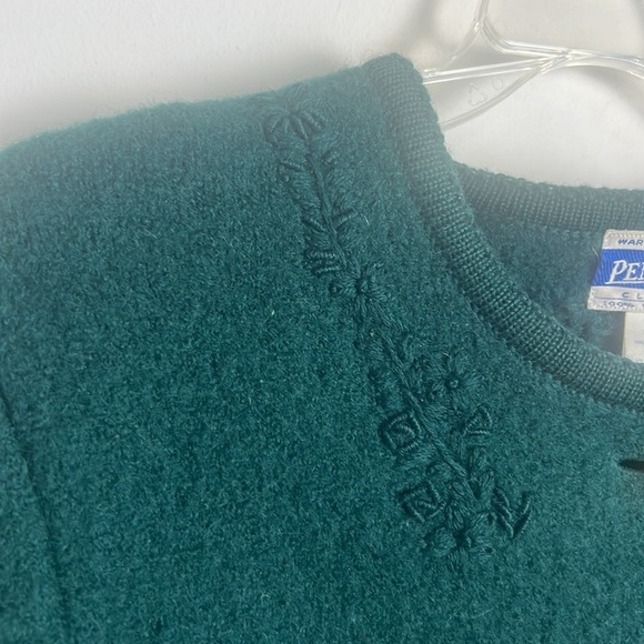 Vintage Pendelton Women's Green 100% Virgin Wool Embroidered Jacket Classic Sz S - Picture 4 of 10